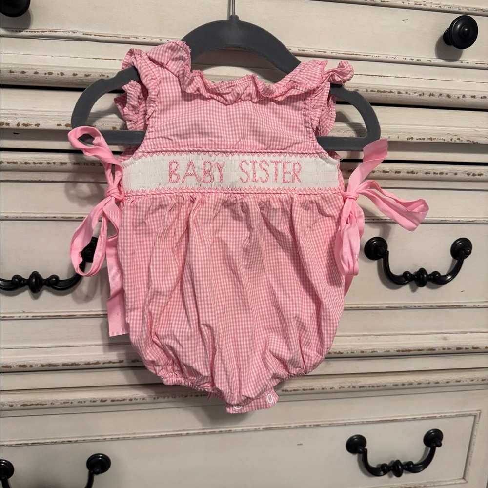 Pink Baby Sister Romper